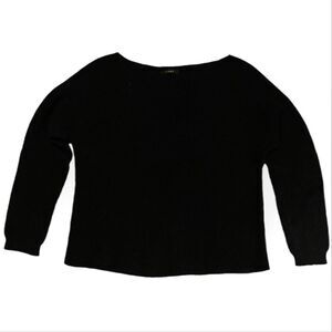 ILARY ITALY black classic viscose blend sweater size M